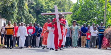 President Ndayishimiye of Burundi Participates in the Way of the Cross Ceremony with Catholics
